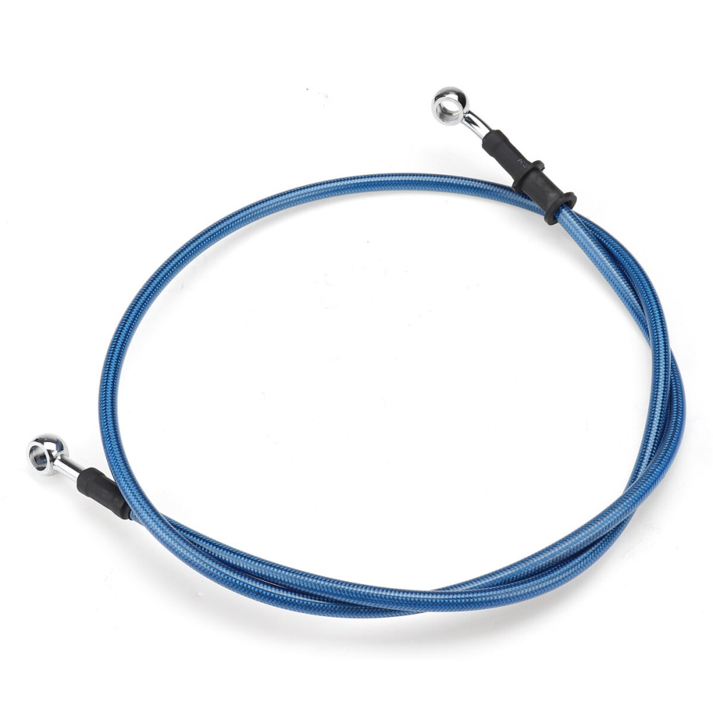 300mm-2200mm Motorcycle Braided Brake Clutch Oil Hose Line Pipe Cable Universal Blue - 30cm - Image 2