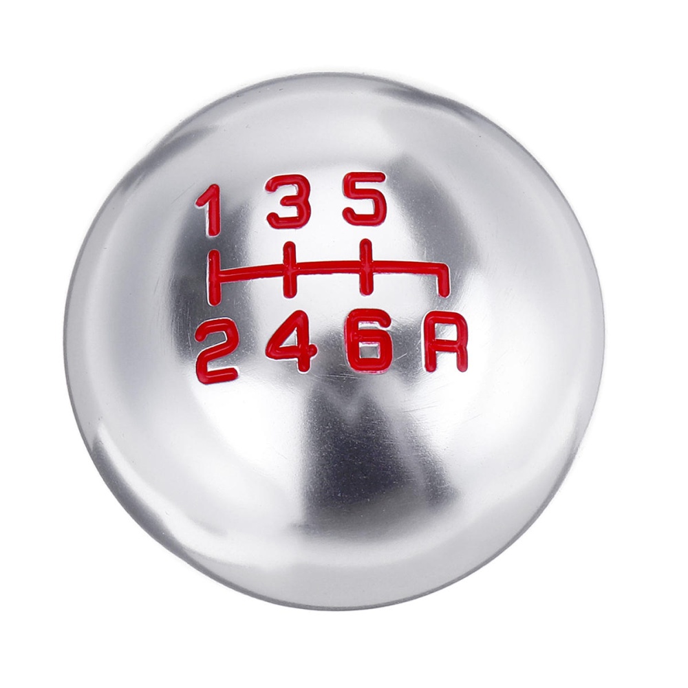 Universal 6 Speed Car Aluminum Alloy Gear Shift Knob Round Ball Shape - Image 2