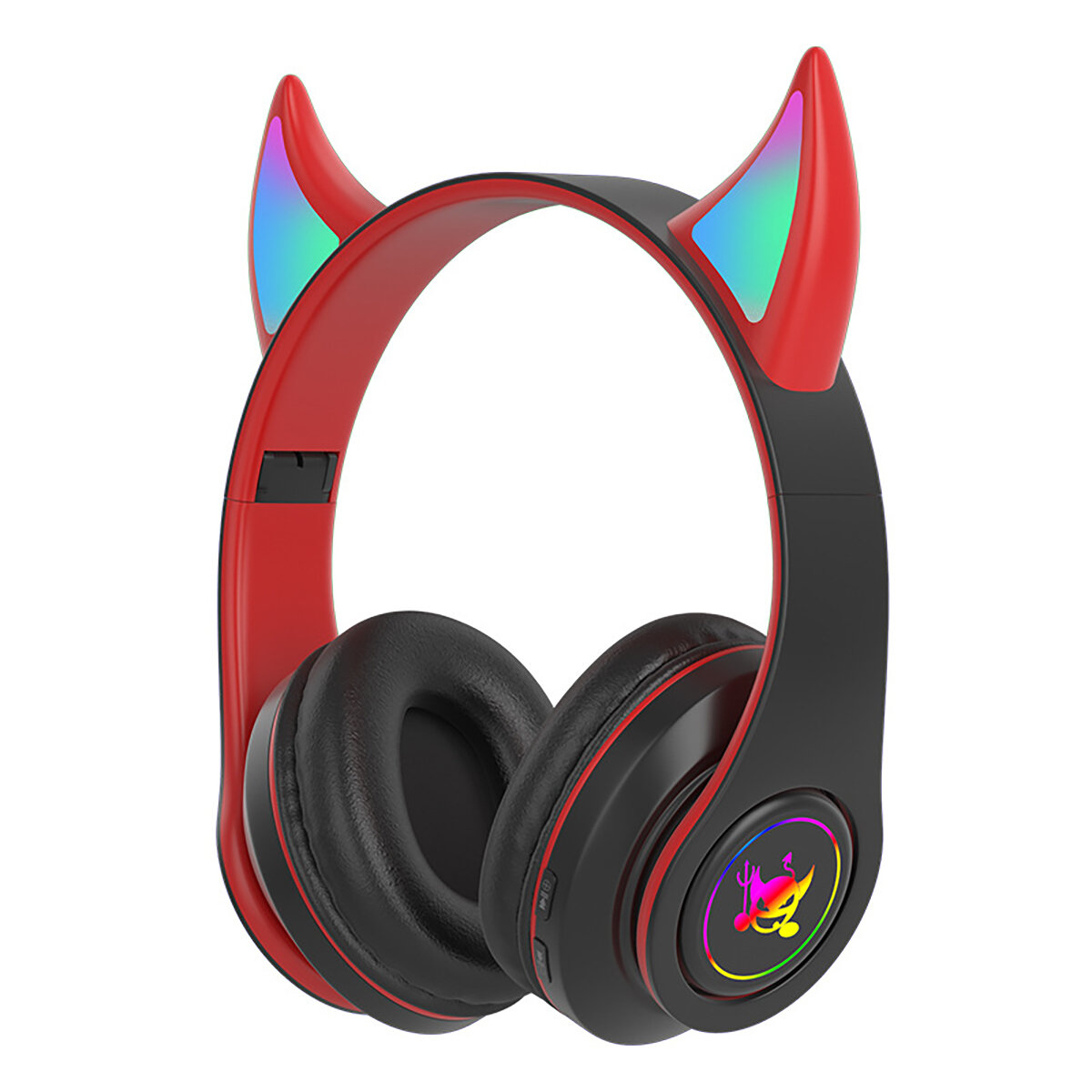 Bakeey Cat Ear Wireless Gaming Headset bluetooth 5.0 Headphones LED Light Support TF Card Play - Red