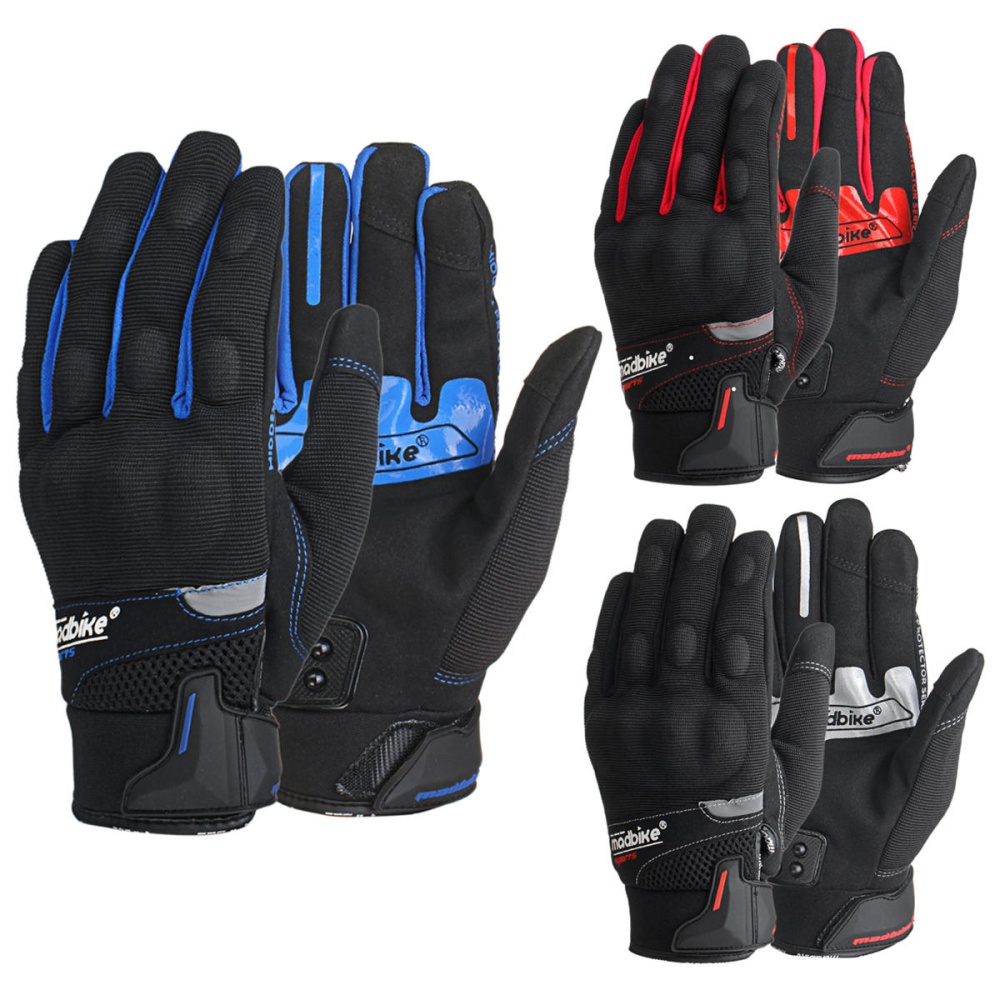 Street Motorcycle Gloves Racing Durable Motorbike Gloves Waterproof Touch Screen - Black M - Image 2