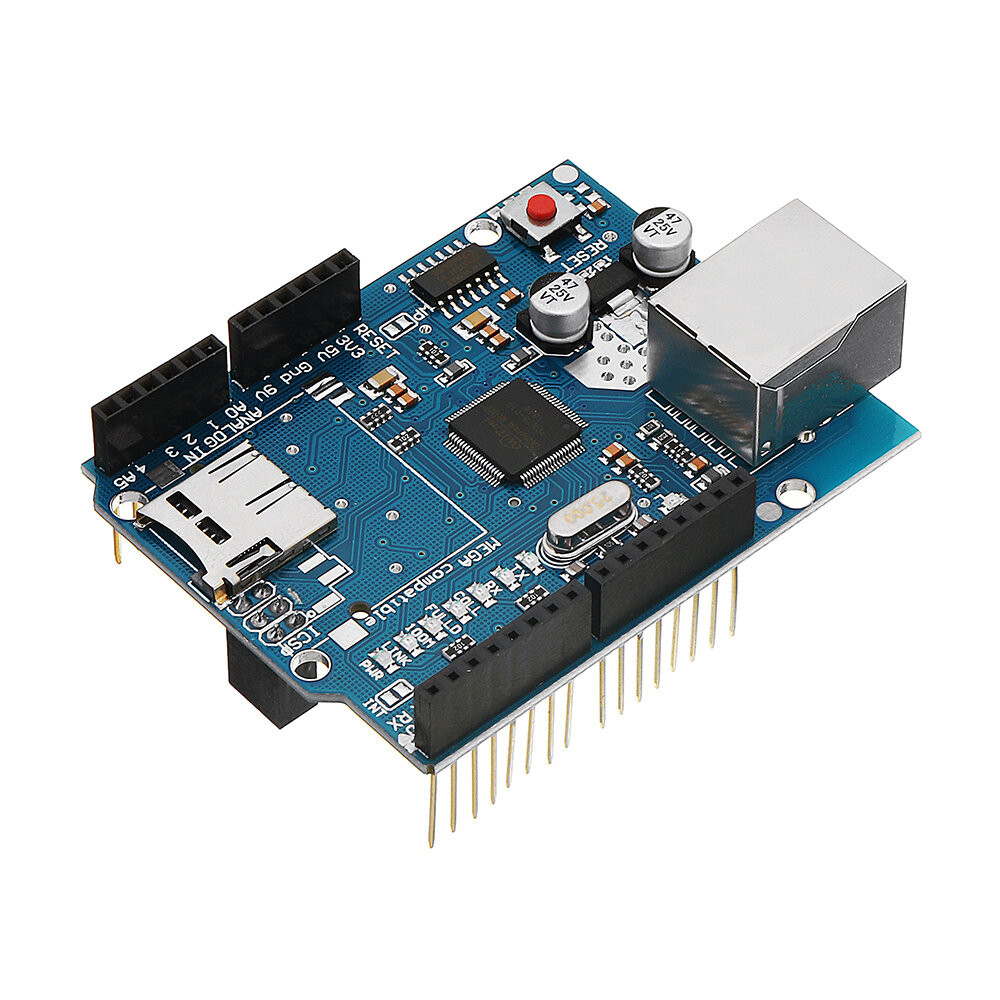 Ethernet Shield Module W5100 Micro SD Card Slot For UNO MEGA 2560 Geekcreit for Arduino - products that work with official Arduino boards - Image 2