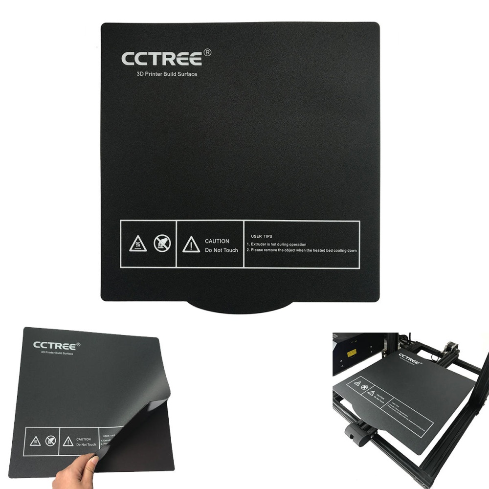 CCTREE® 310*310mm Soft Magnetic Heated Bed Sticker With Back Glue for 3D Printer Bulid Surface Plate