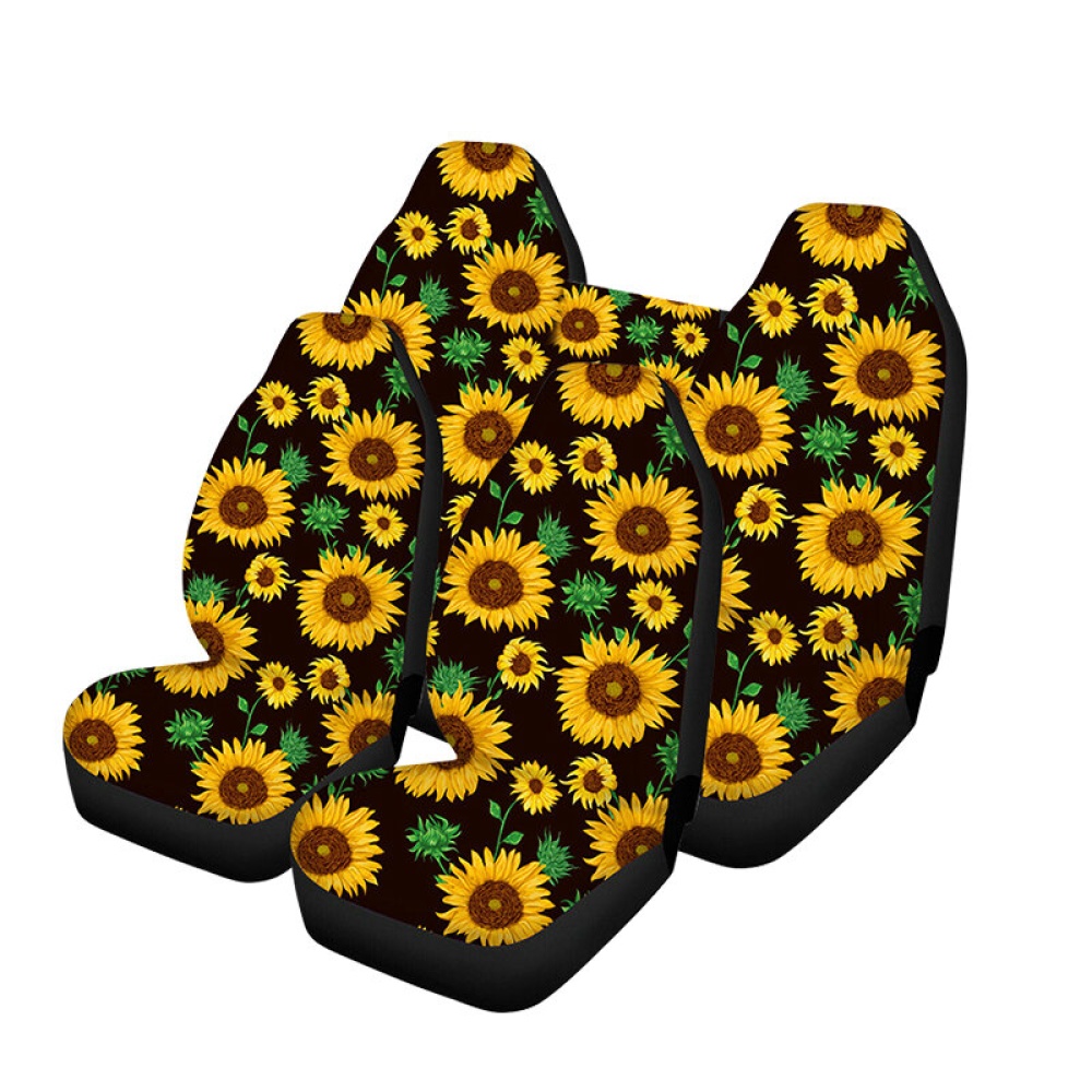 7 PCS Universal 3D Sunflower Front Car Seat Cover Cushion Protector Washable - B 5Pcs - Image 2