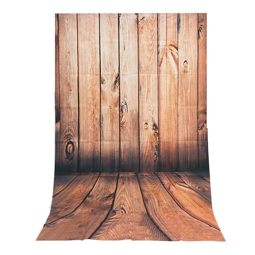 3x5FT Vinyl Wood Wall Floor Photography Backdrop Background Studio Prop - Image 2