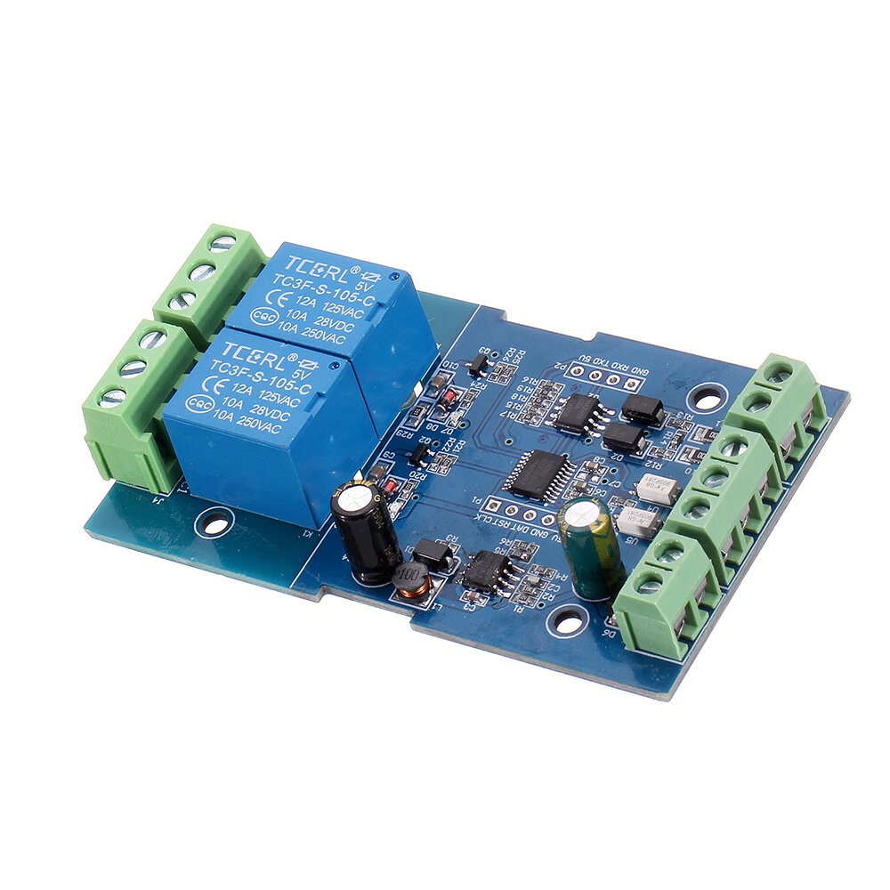 5pcs Dual Modbus-Rtu 2-way Relay Module Switch Input and Output RS485/TTL Communication Controller - Image 2