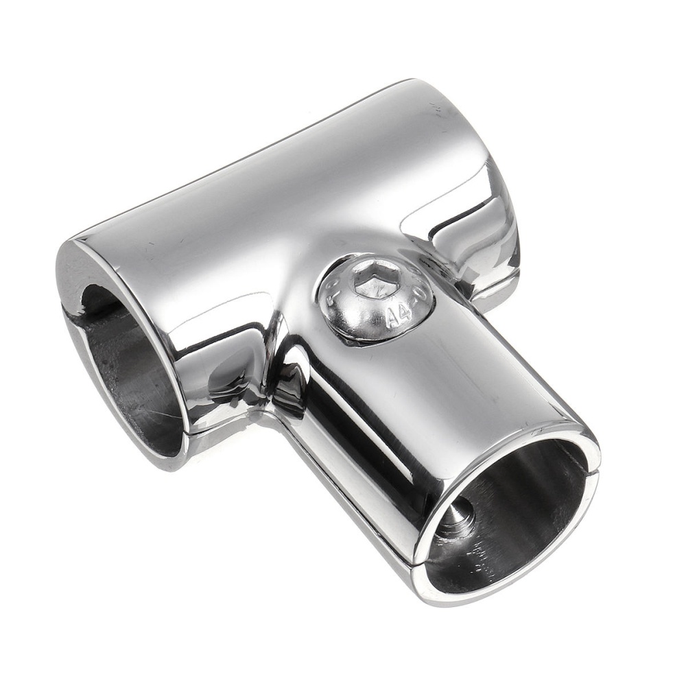 90° 3 Ways Separable Pipe Tube Connector Clamp 316 Stainless Steel Marine Boat Yacht Railing Handrail - 22mm - Image 2