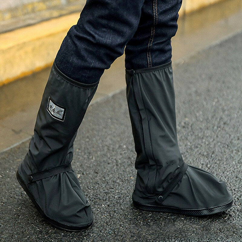 Motorcycle Waterproof Rain Shoes Covers Thicker Scootor Non-slip Boots Covers - XL White - Image 2