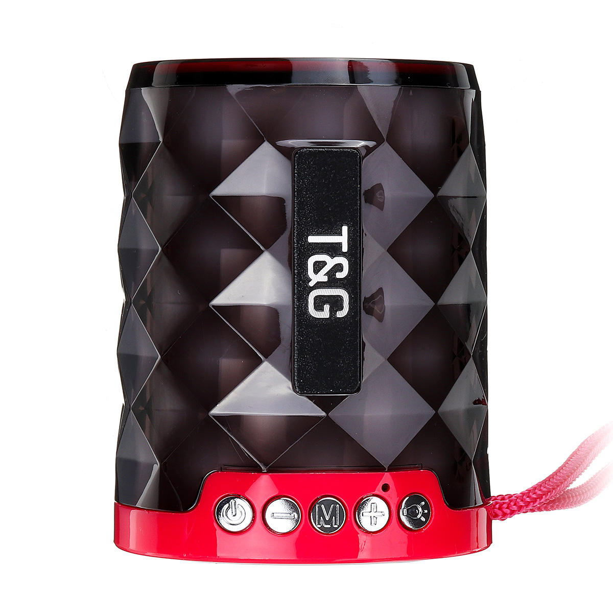 Mini Wireless bluetooth Speaker FM Radio TF Card Colorful Light Music Speaker with Mic - Red - Image 2