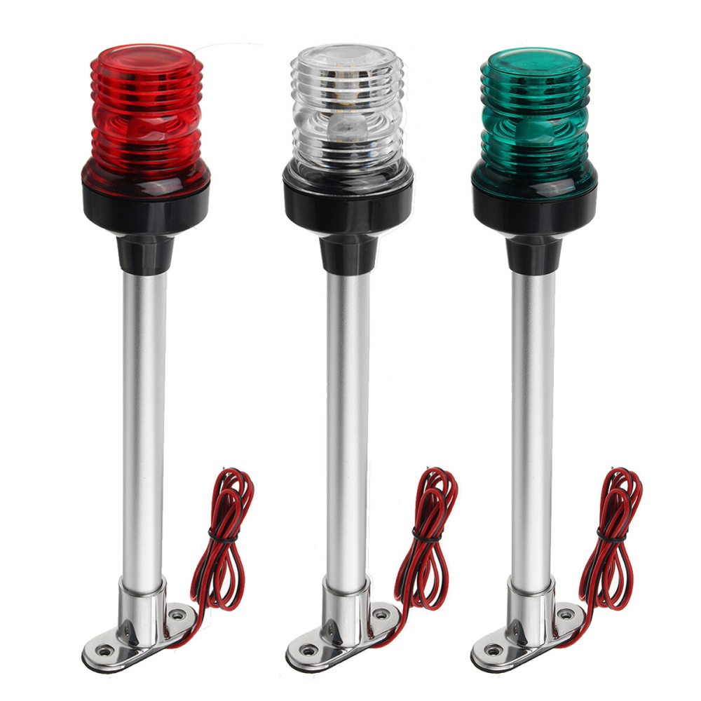 360° 4500K LED Navigation Light Yacht Marine Surround Signal Indicator Lamp - Green 8 Inch - Image 2