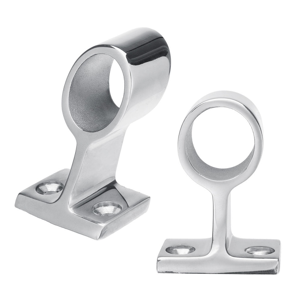 22/25mm 60° Marine Boat Yacht Railing Pipe Base Fitting Support Stainless Steel - 22mm - Image 2