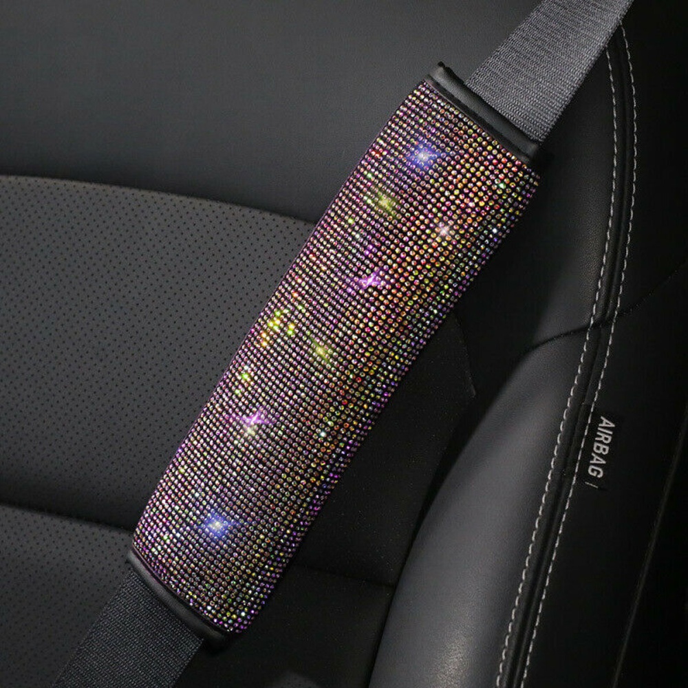 Universal Steering Wheel Cover Luxury Bling Bling Rhinestone Diamond Car Accessories Decor - #4 - Image 2