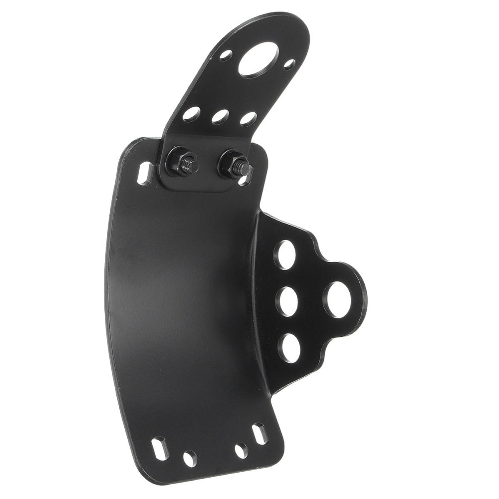 Vertical Side Mount Tail Light License Plate Bracket For Harley Chopper Black - Image 2