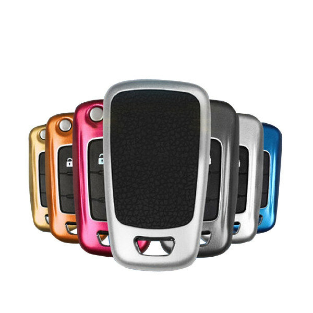 Remote Key All Aluminum Alloy Cover Shell for Chevrolet Cruze Mailibu Sail Captiva Trax - Dark Grey