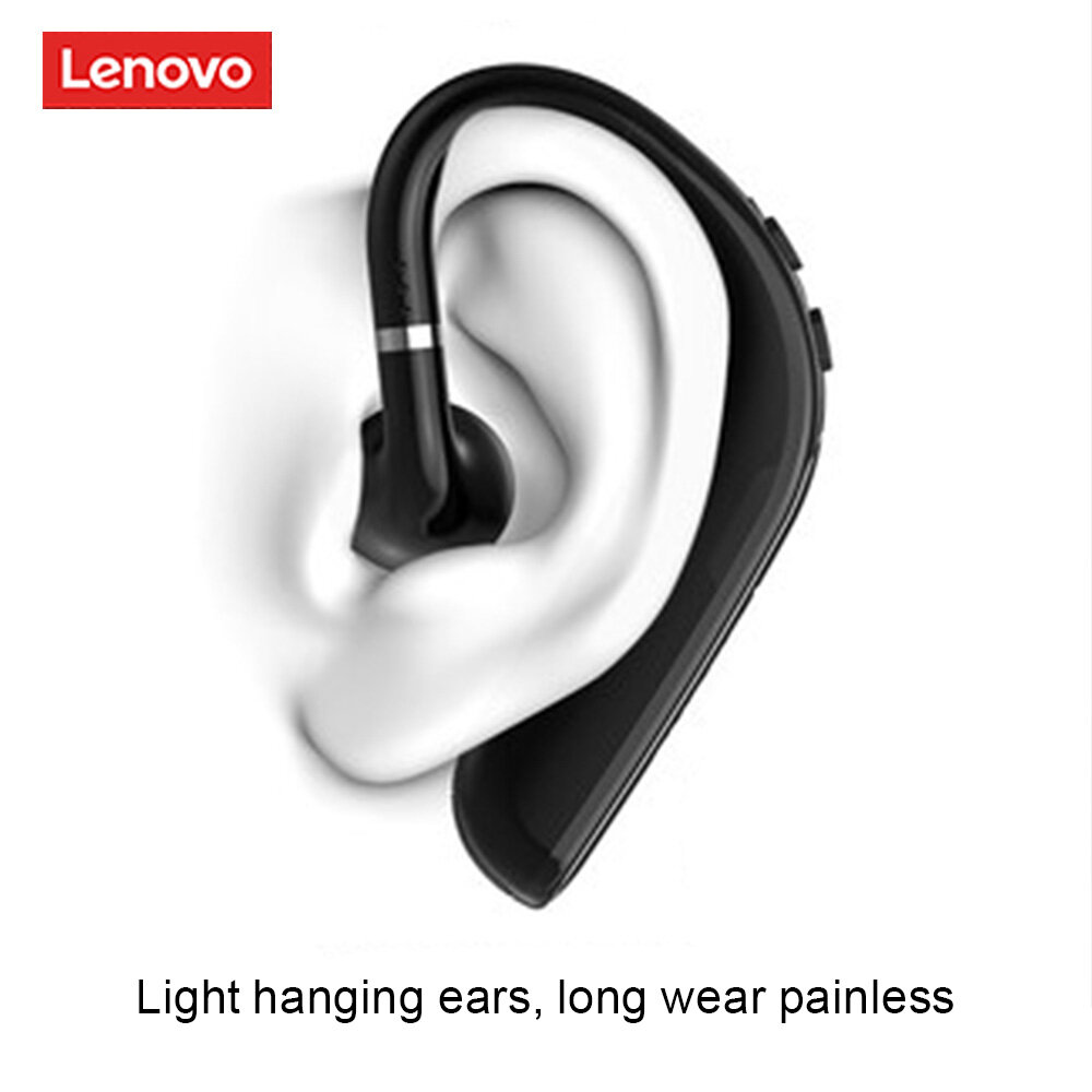 Lenovo T16 TWS Wireless Hanging Ear Bluetooth Headset Noise Reduction Headphones Stereo Sports Earbuds Bluetooth Earphones - Black - Image 2