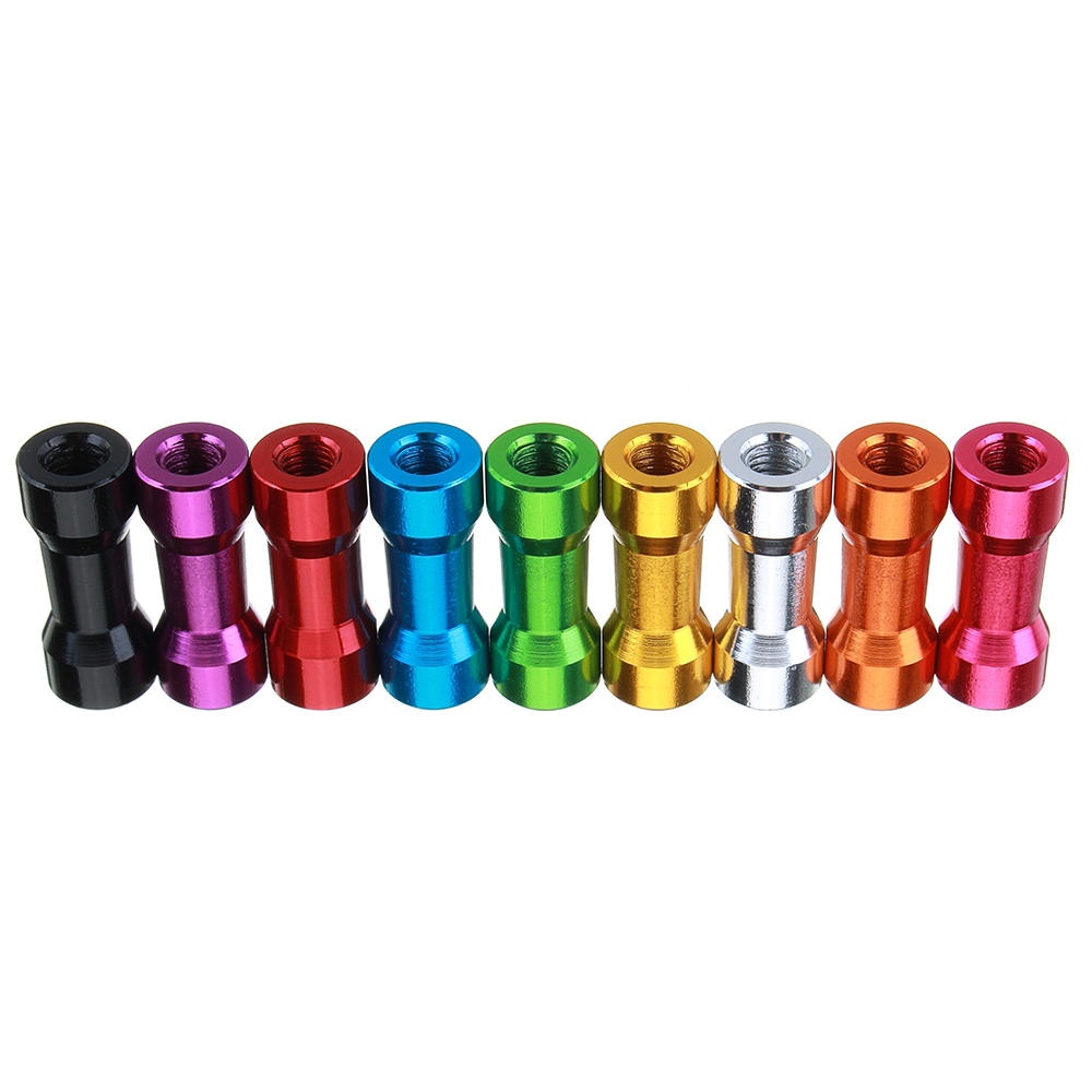 Suleve M3AS10 10Pcs M3 10mm Aluminum Alloy Standoff Spacer Round Column MultiColor Smooth Surface - Silver - Image 2