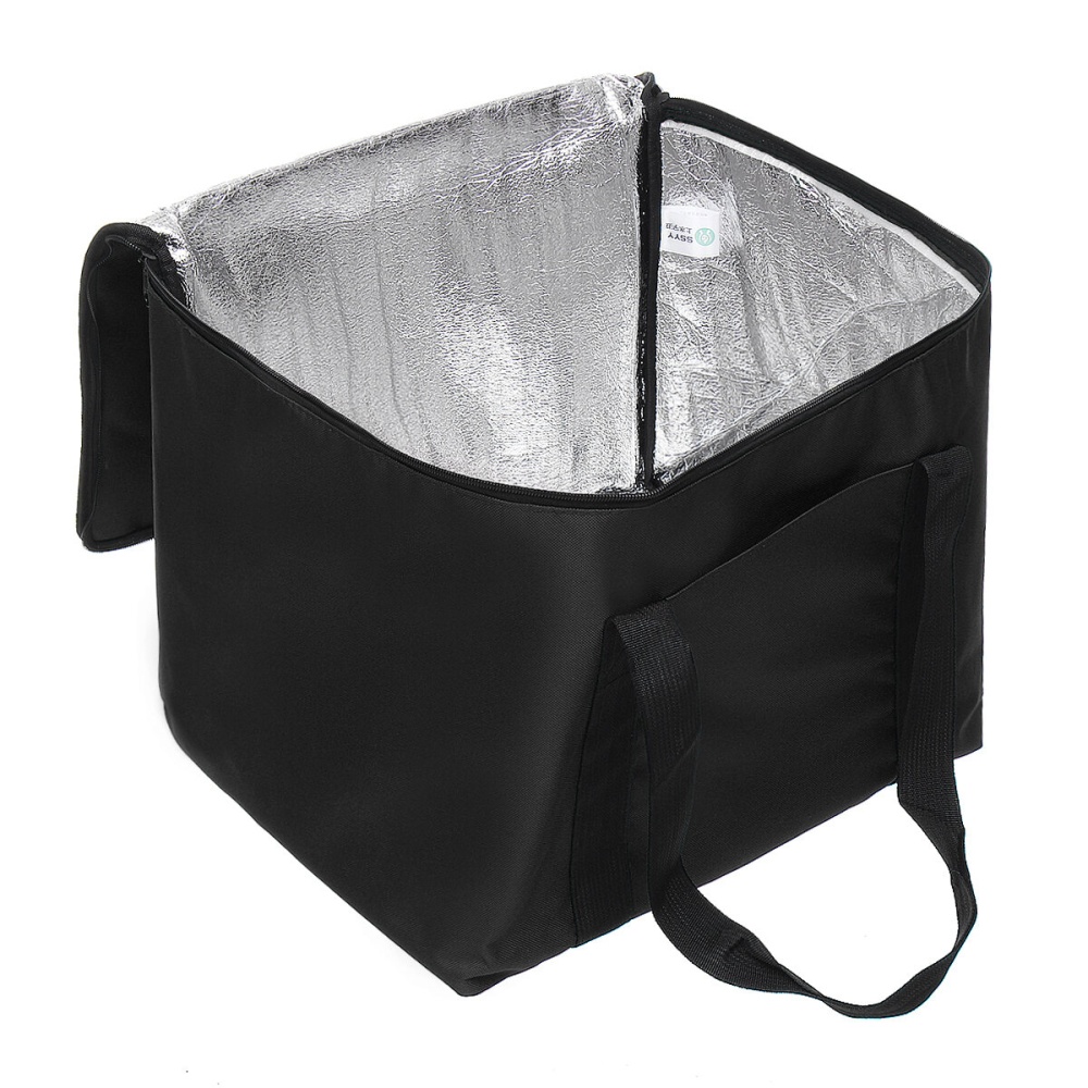 36L Food Delivery Insulation Keep Warm Cool Bag Takeaway Waterproof Freezer Incubator Portable Large Outdoor - Black - Image 2