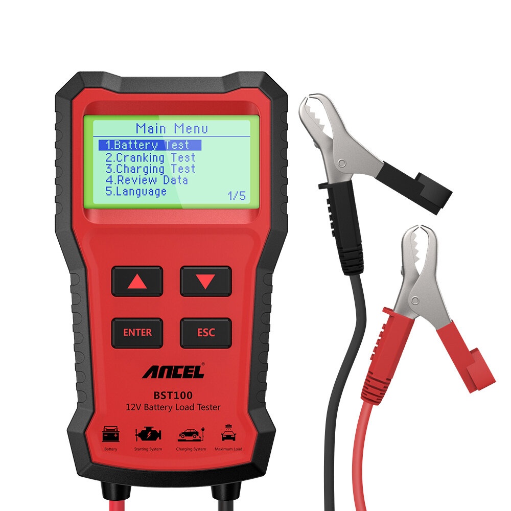 Ancel BST100 OBD2 Professional Car Battery Tester Batteries Cranking Charging Test Scan 100- 2000 CCA BCI CA 12V Diagnostic Tool - Image 2