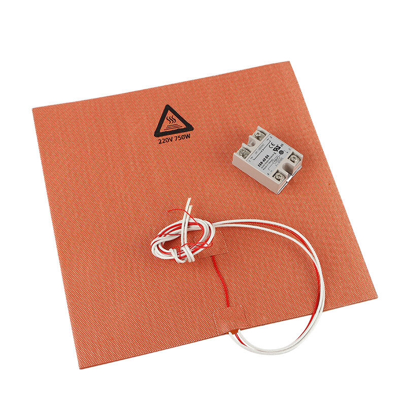 200*200mm 200V 500W Silicone Pad Heated Bed Heating Pad + SSR Solid State Relay Kit for 3D Printer - Image 2