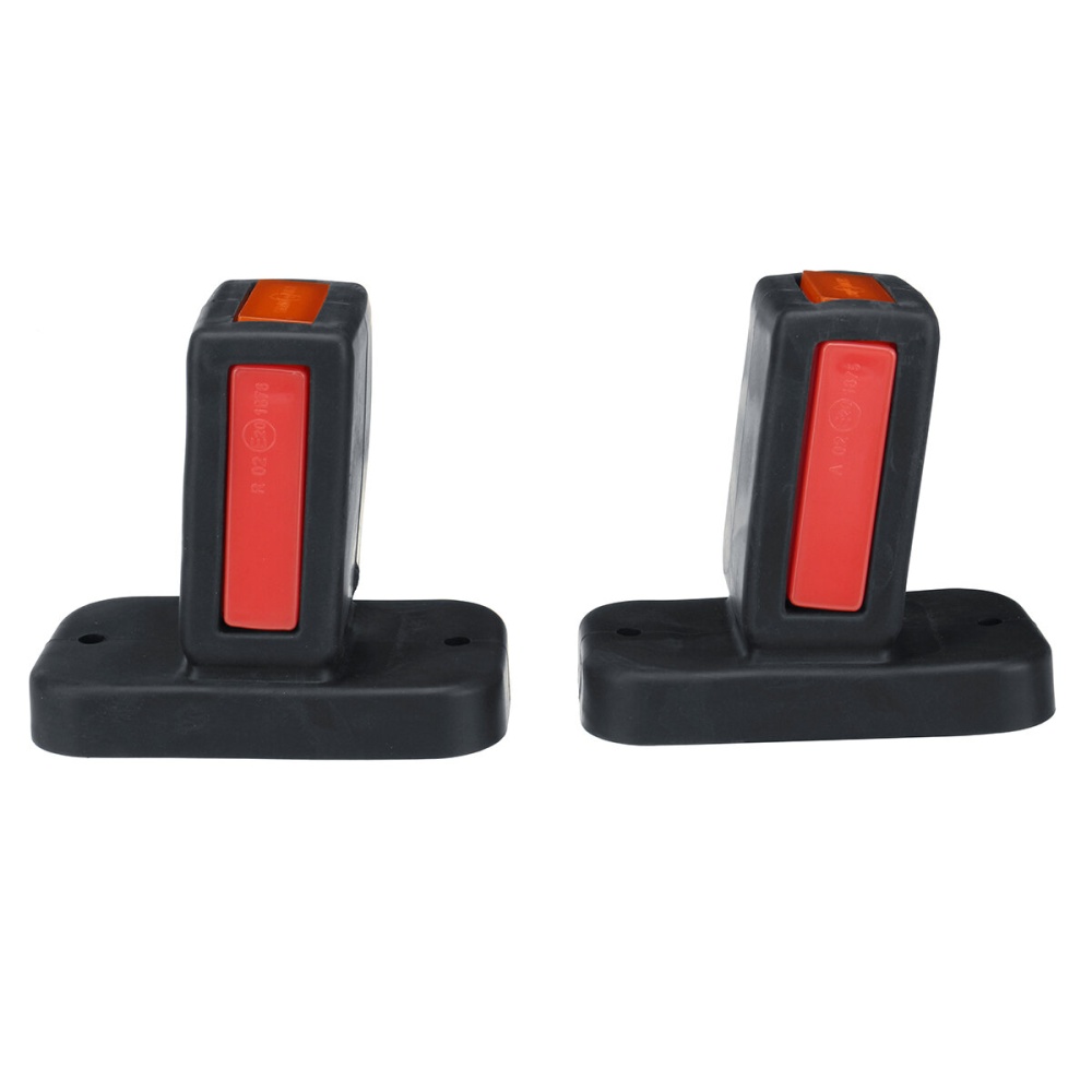 2PCS 12V-24V LED Side Marker Lights Indicator Rubbers Lamp Trailer Truck Outline - Image 2