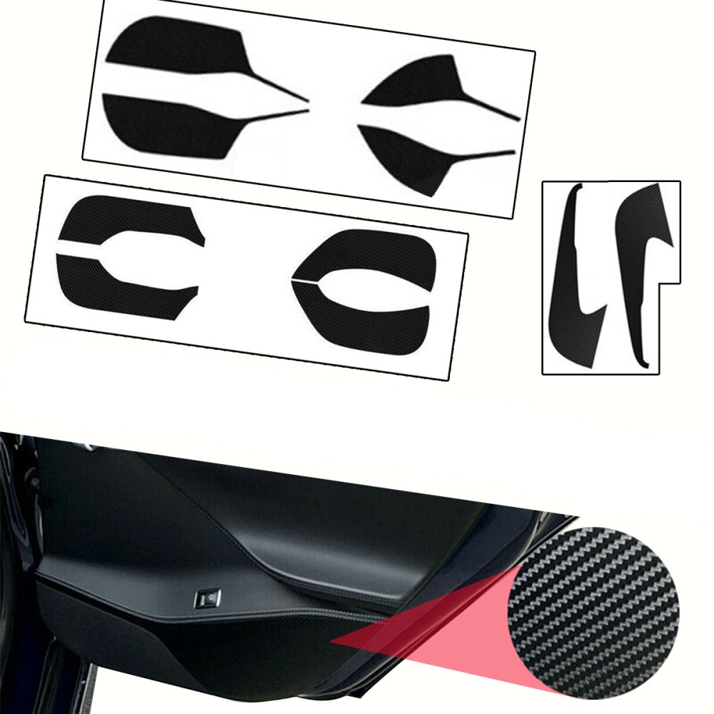 PVC Sticker Cover Door Open Decal Interior Carbon Fiber For Tesla Model 3/X/S - A