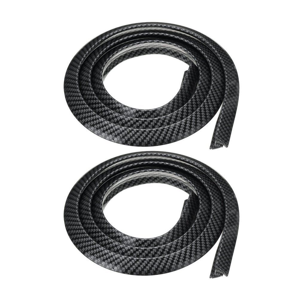 2PCS 1.5M Universal Rubber Car Mudguard Trim Strip Wheel Arch Protection Moldings - Image 2