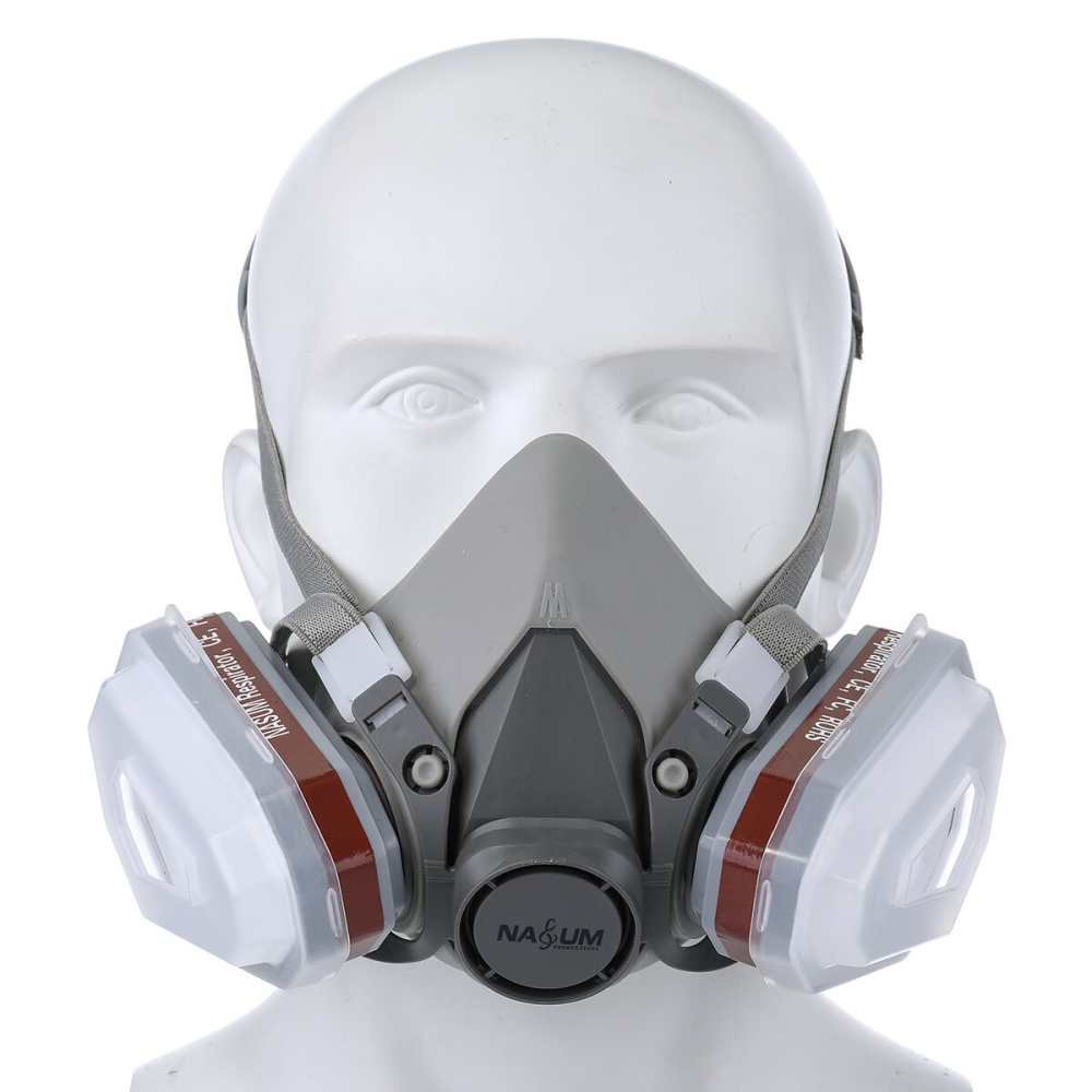 Double Layer Breathing Layer Gas Mask Painting Spraying Respirator Gas Mask Safety Work Filter Dust Mask