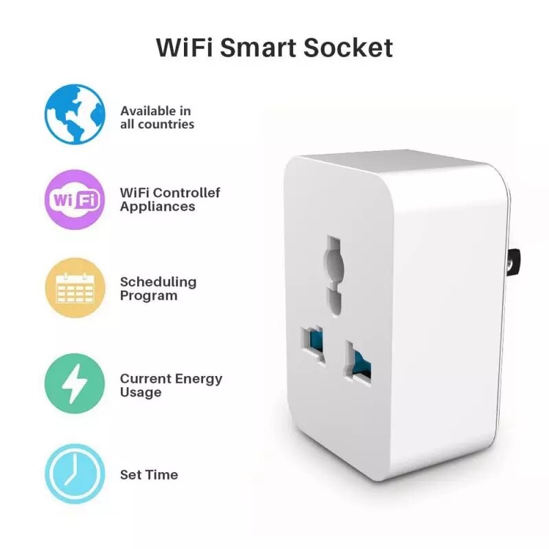 Hot Universal Smart Home Power Socket Plug Basic Wireless WiFi APP Remote Control Timer Switch Powercube US EU UK AU Adapter - Image 2