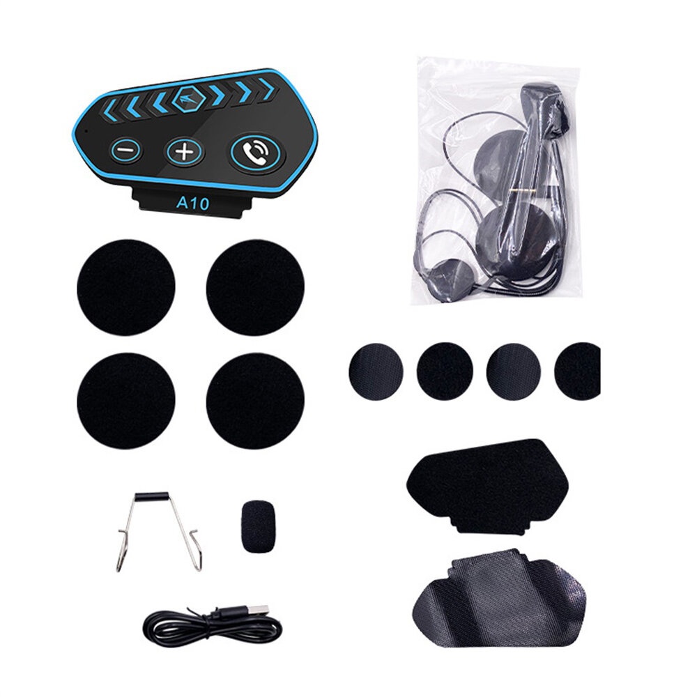 Motorcycle 2600mAh bluetooth Headset Intercom Voice Control Helmet Waterproof Wireless Headphone Speaker Hands-Free - Image 2