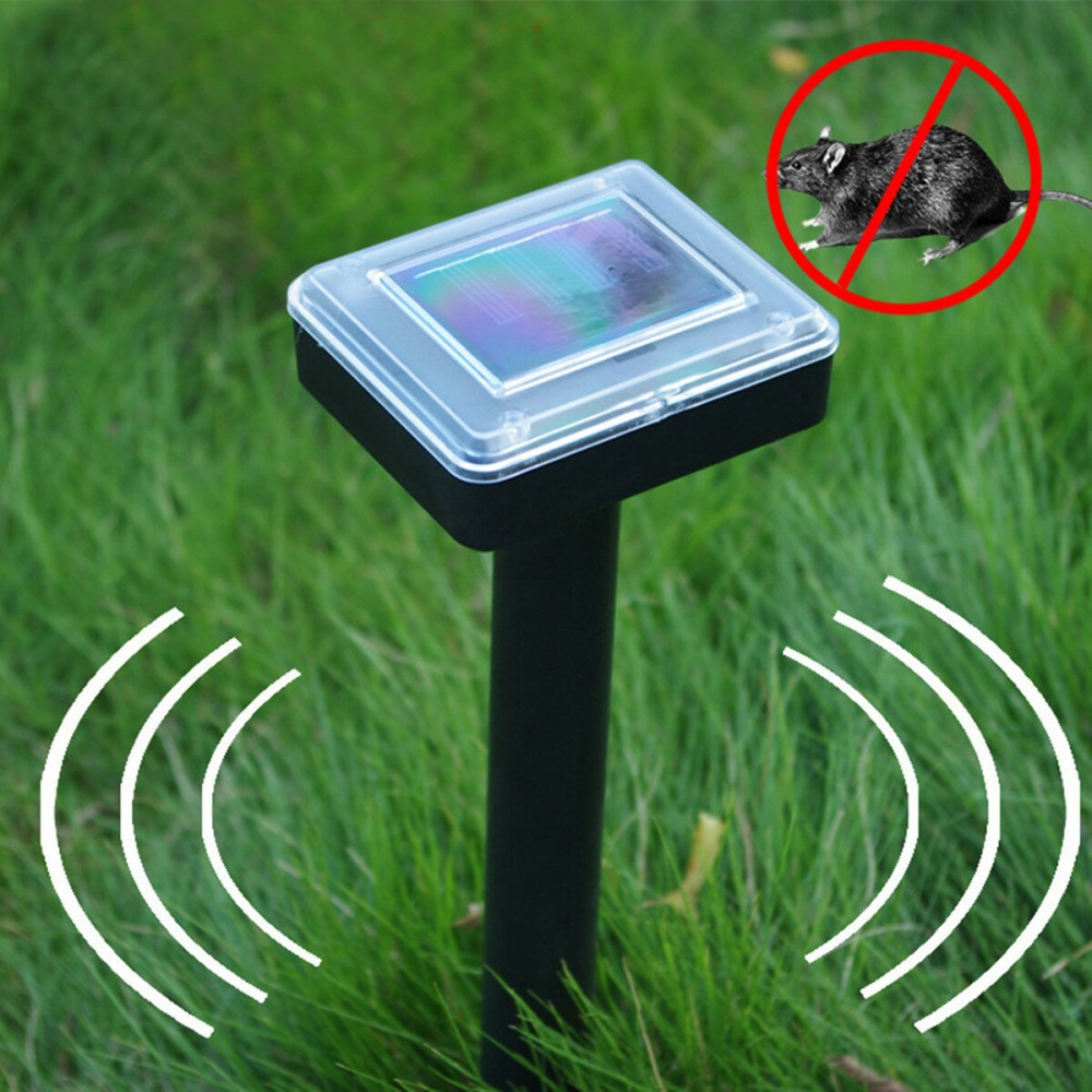 Ultrasonic Solar Powered Sonic Pest Animal Repeller Outdoor Garden Rat Snake Repellent - Image 2