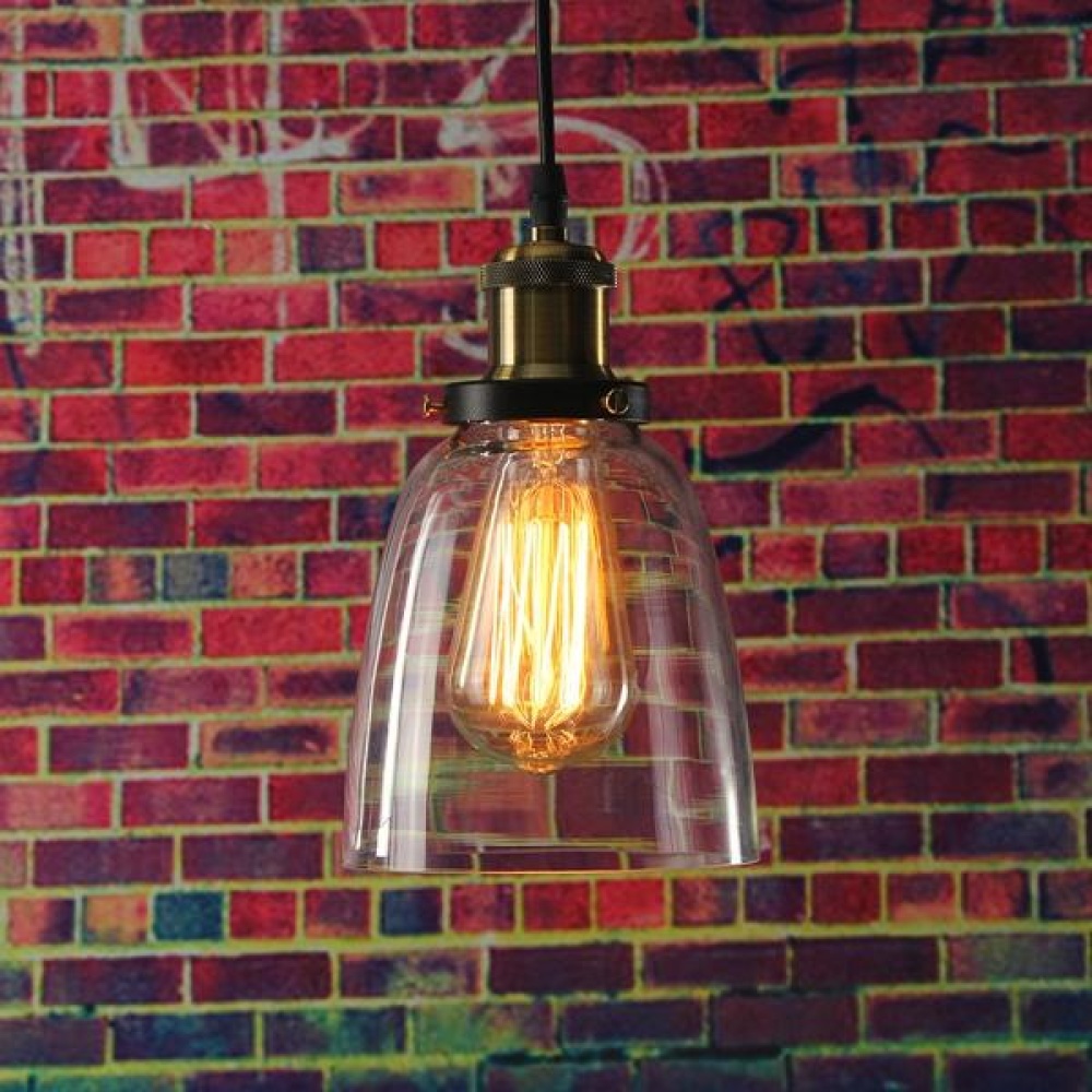 Vintage Industrial Retro Loft Glass E27 Ceiling Lampshade Pendant Light - Image 2