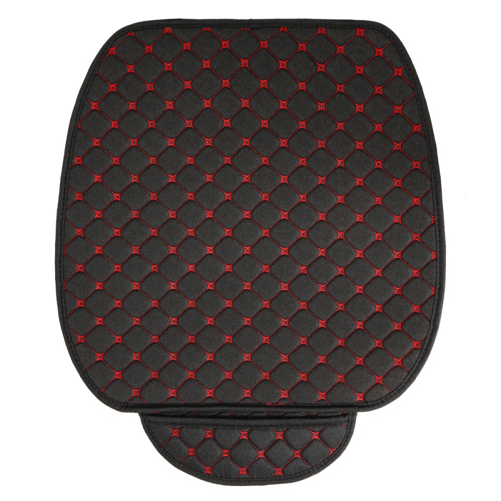 3pc Universal Breathable Fabric Car Rear/Front Seat Cover Cushion Pad Chair warm - Red Back - Image 2