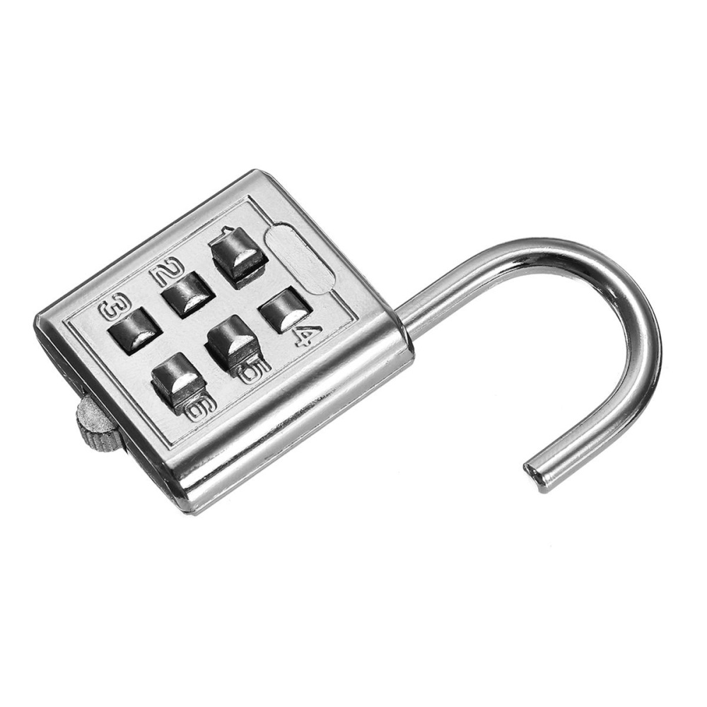 LK-21 6 Digit Push Button Combination Padlock Travel Suitcase Luggage Lock - Image 2