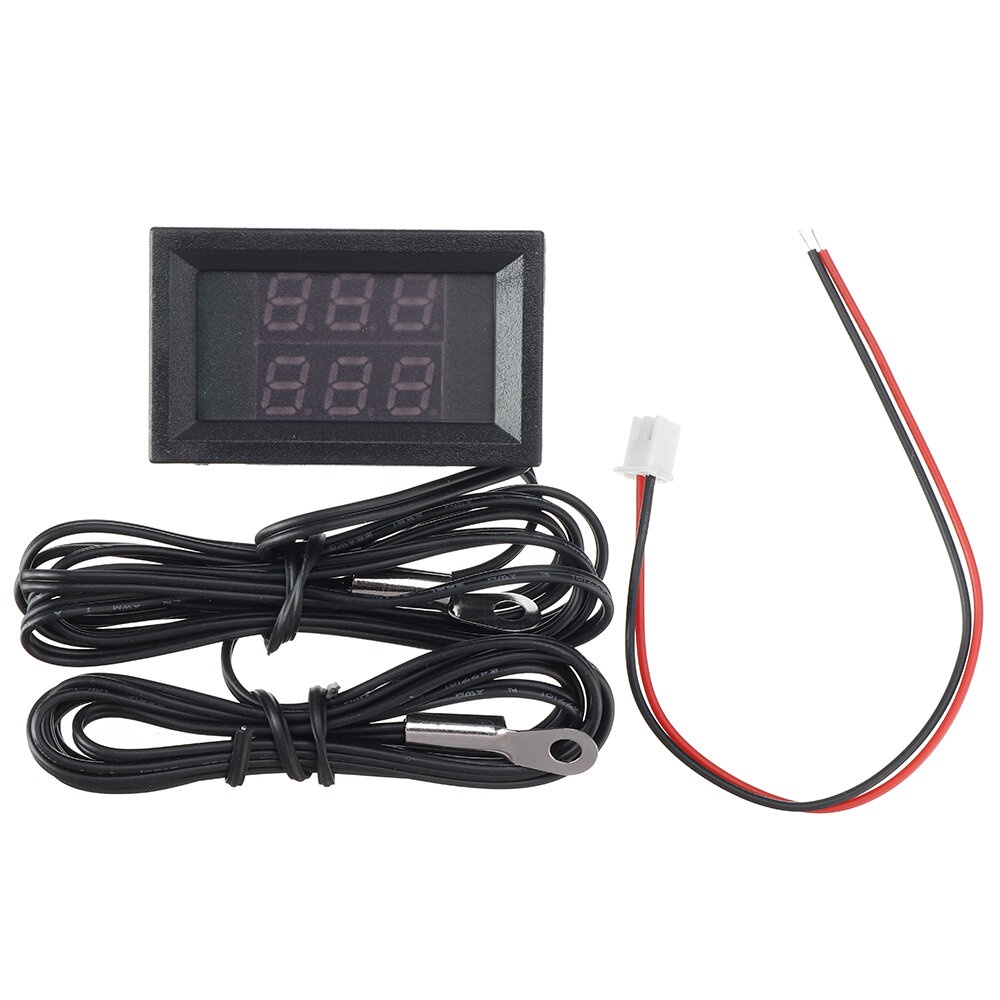 5Pcs DC 4-28V 5V 12V 0.28 inch 0.28 " LED Display Dual Red+Blue Digital Temperature Sensor Thermometer with NTC Probe Cable - Image 2