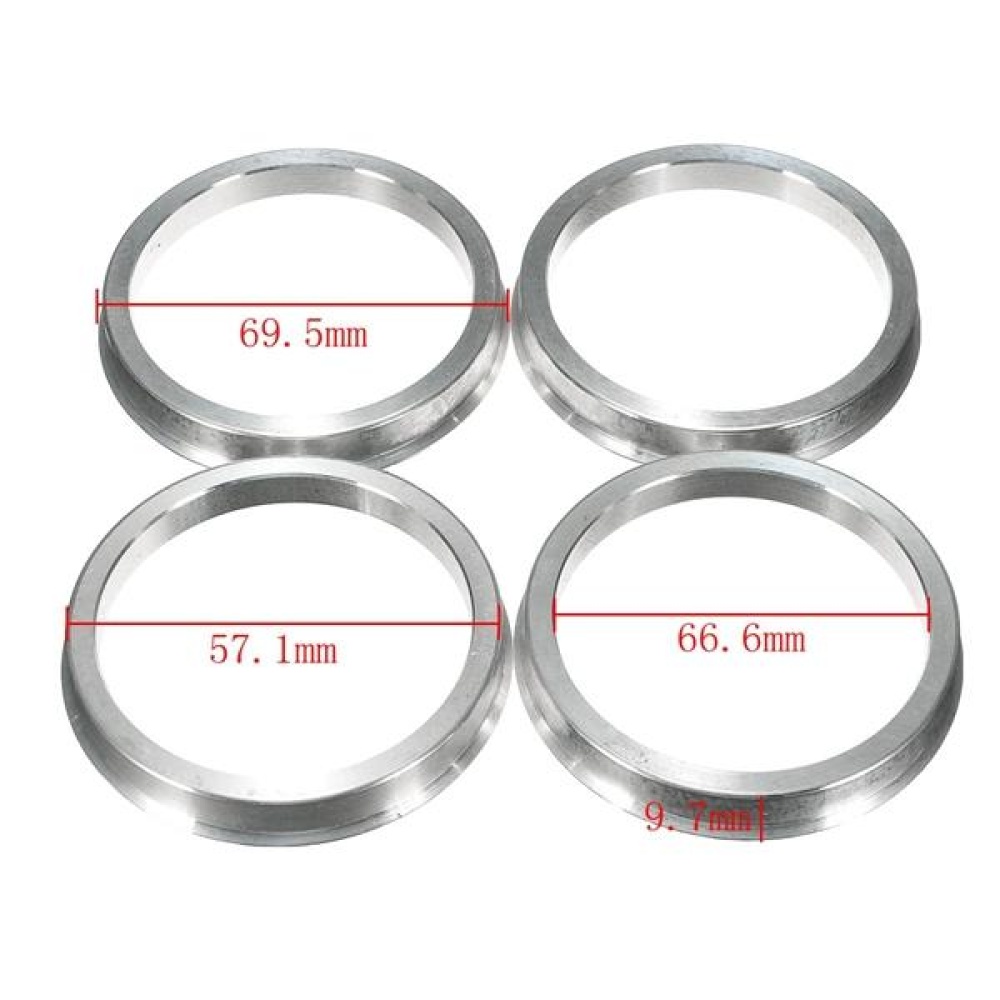 4Pcs 57.1-66.6mm Aluminium Wheel Spigot Reducer Rings Hub Centric Spacer For VW SEAT AUDI MERCEDES - Image 2