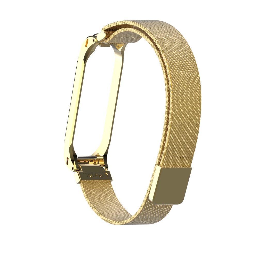 Milan Stainless Steel Watch Band for Xiaomi mi band 3/4 Smart Watch Non-original - Gold - Image 2