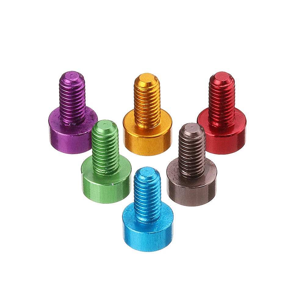 Suleve M3AH10 10Pcs M3×6mm Hex Socket Screw M3 Cap Head Bolt 7075 Aluminum Alloy Multicolor - Light Blue - Image 2