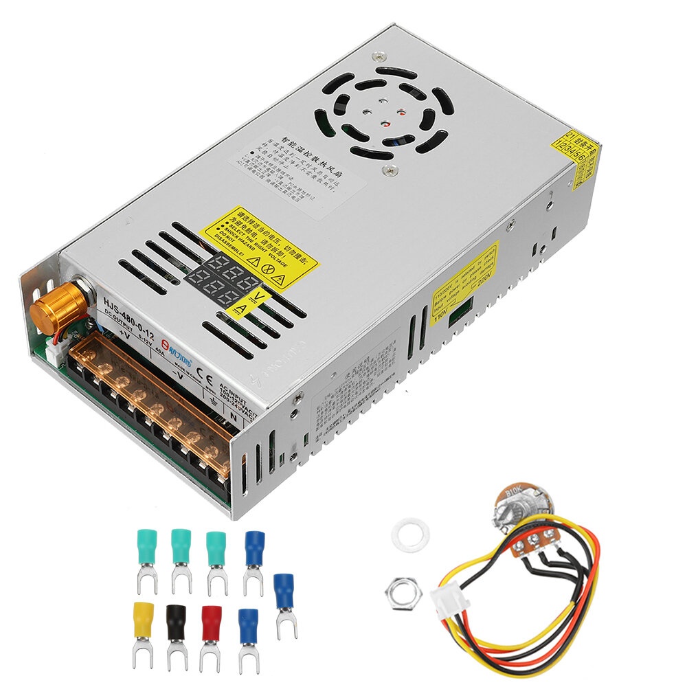 480W bouton unique double affichage numerique alimentation e decoupage tension reglable 0-5V 12V 24V 36V 48V 60V 80V 120V 220V - 0-5v 60a