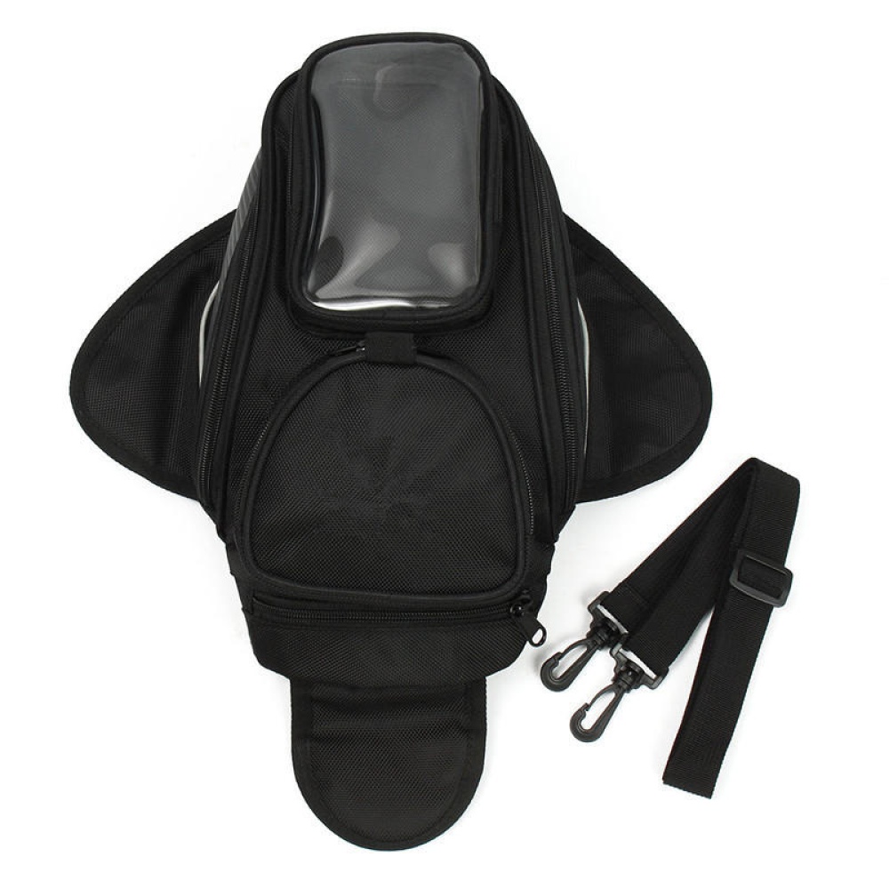 Motorcycle Oil Fuel Tank Bag Magnetic Saddle Bag with Bigger Phone Window 36x48.5cm - Image 2