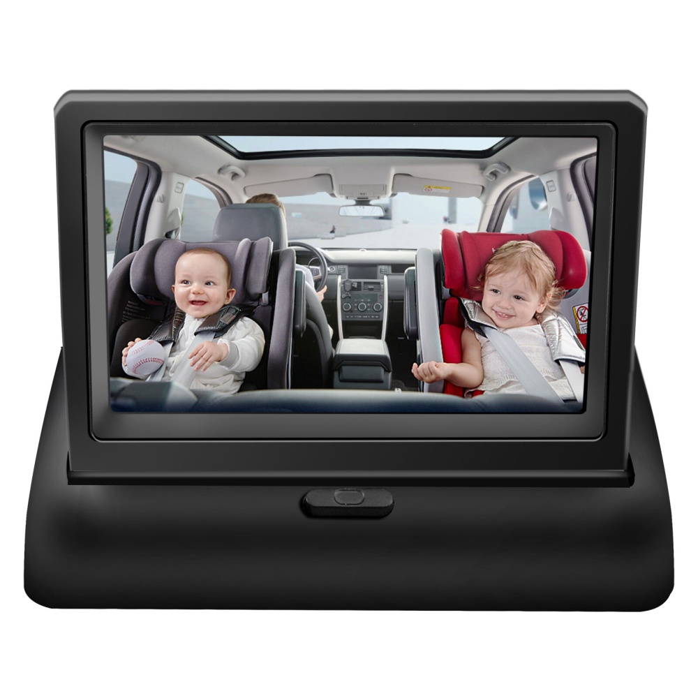 4.3 Inch Car Folding Monitor Baby Rearview Monitoring 1080P HD Night Vision Camera Caregiver for Family Safe Driving - Image 2