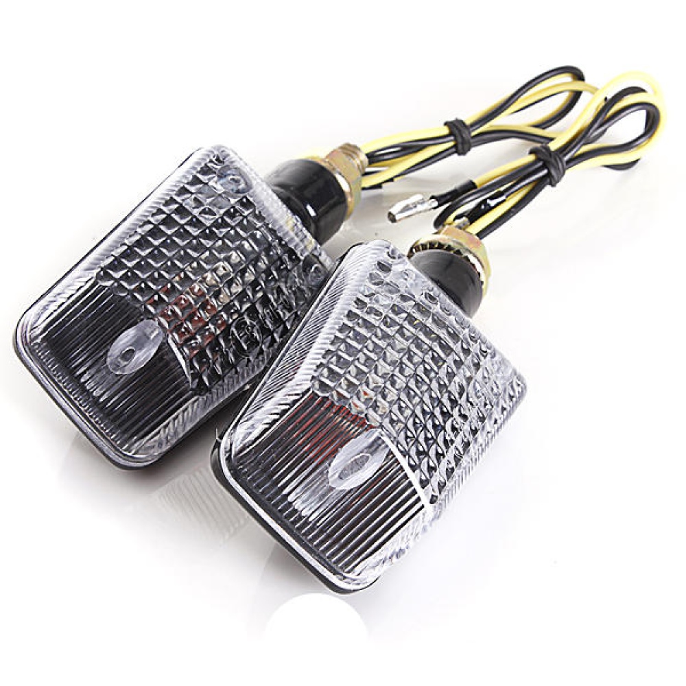 Motorcycle Motor Bike Turn Signal Indicators Light Lamp Amber - Clear - Image 2