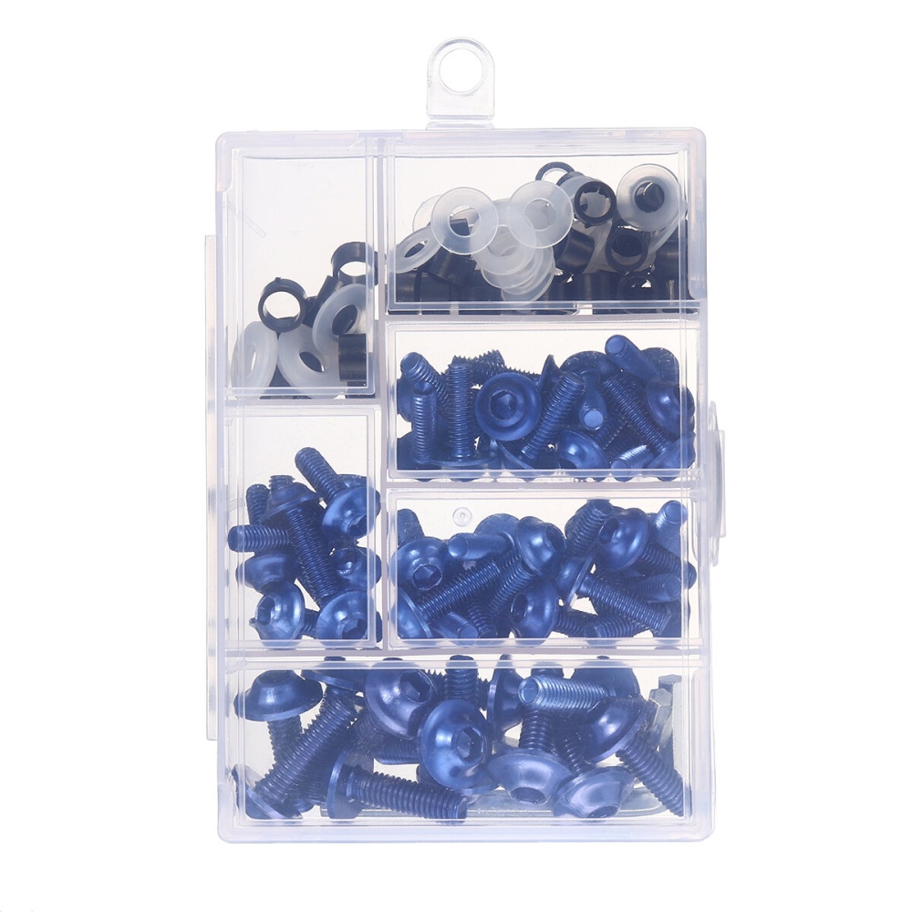 158PCS Fastener Clip Screw Bolt Kit M5 M6 For Motorcycle Sportbike Windscreen - Green