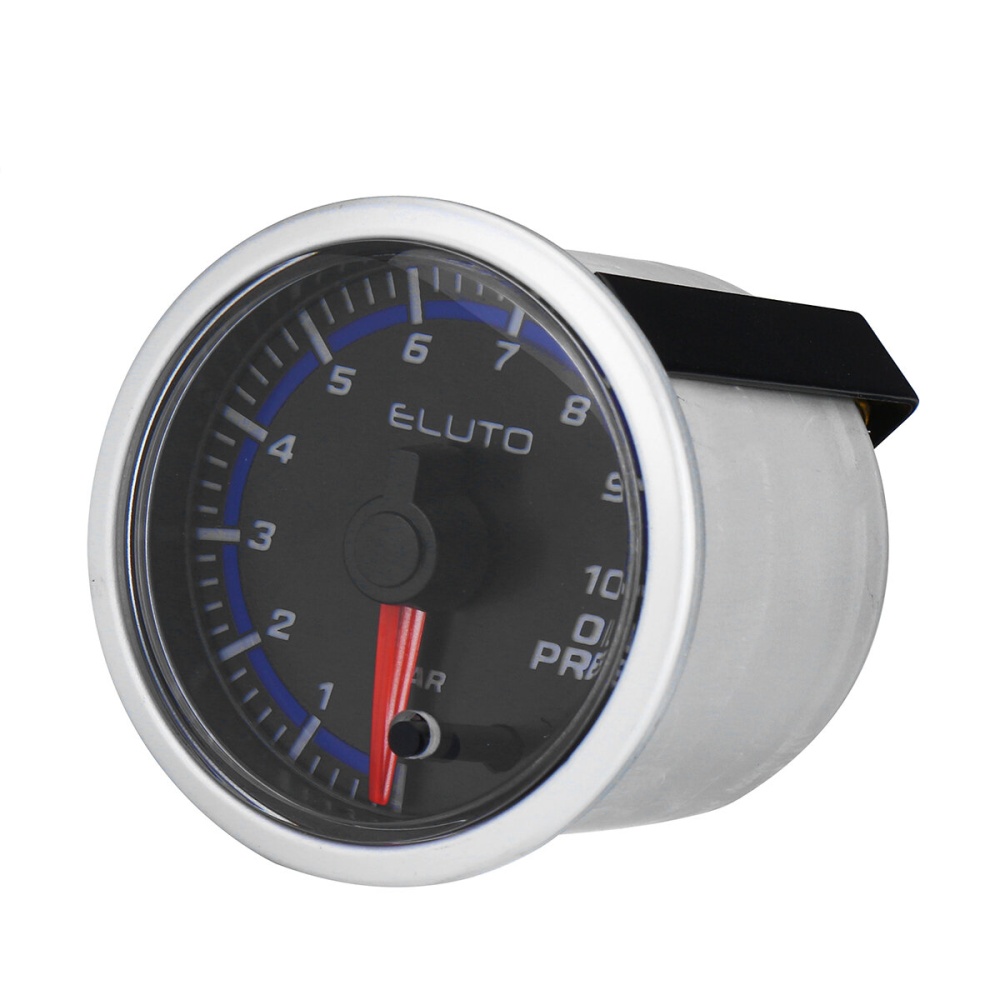 ELUTO 2Inch 52mm 0-10 Bar Oil Pressure Gauge LED Black Face Car Meter With Sensor - Image 2