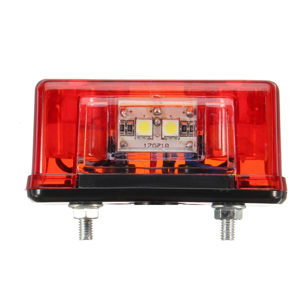 24V 4 SMD Red Car Rear Number License Plate Lights Lamp for Truck Trailer Lorry - Image 2