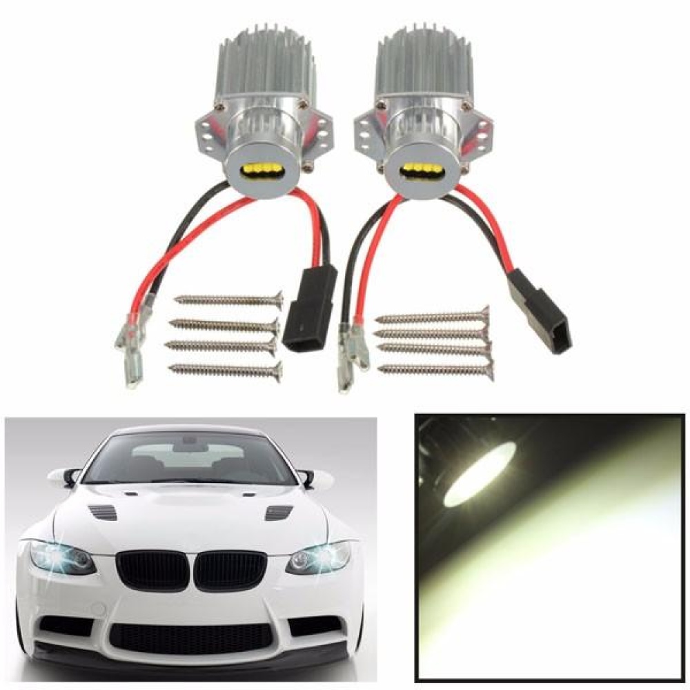 12V 80W LED Light Angel Eyes Rings Halo Marker Kits For BMW E90 E91 - Image 2