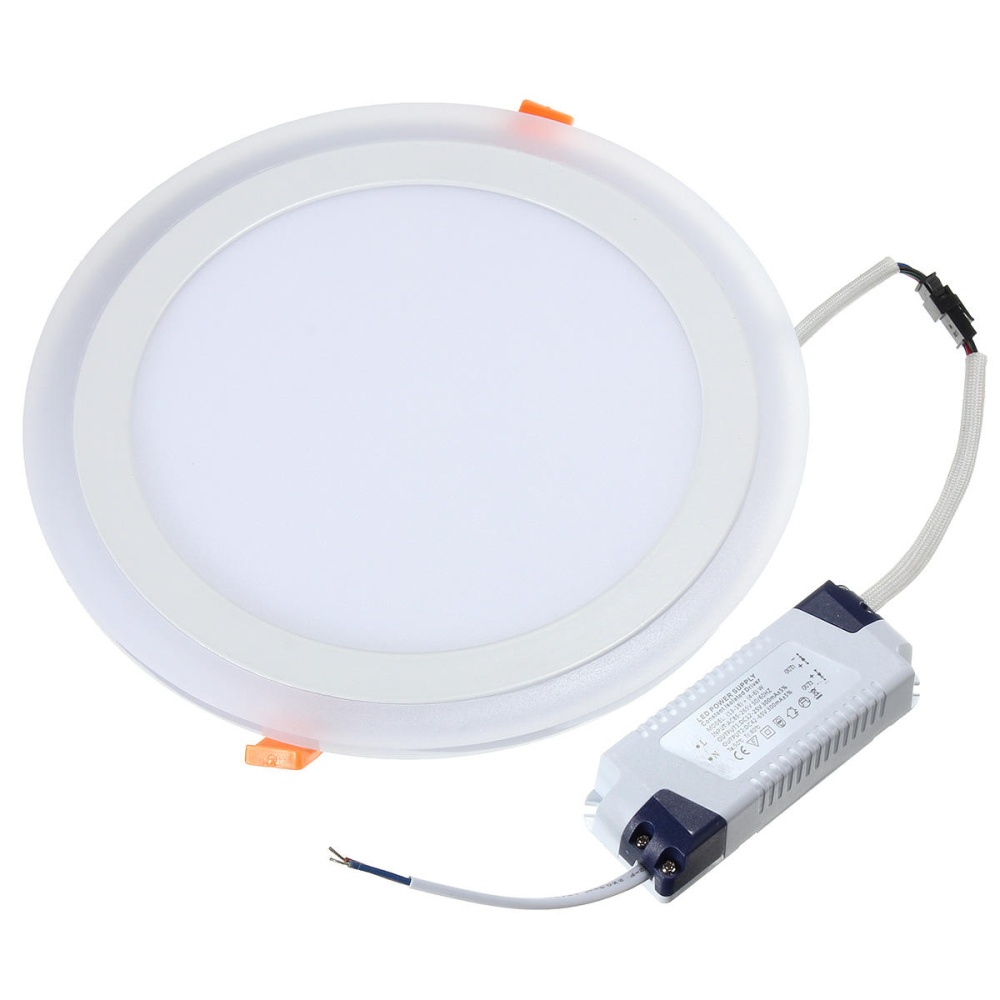 18W RGB Dual Color LED Recessed Ceiling Round Panel Down Light Lamp AC85-265V - B - Image 2