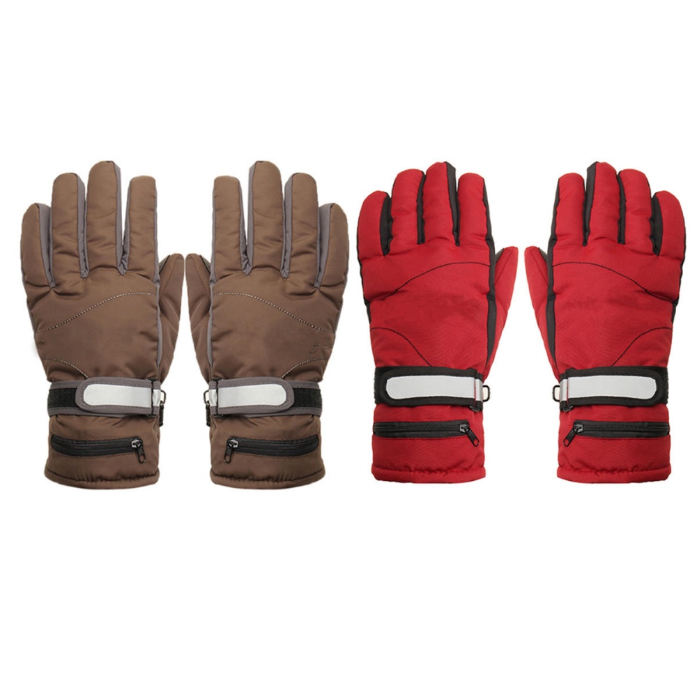 3.7V 2000mAh Battery Heated Gloves Motorcycle Hunting Winter Warmer Racing Skiing - L Khaki - Image 2