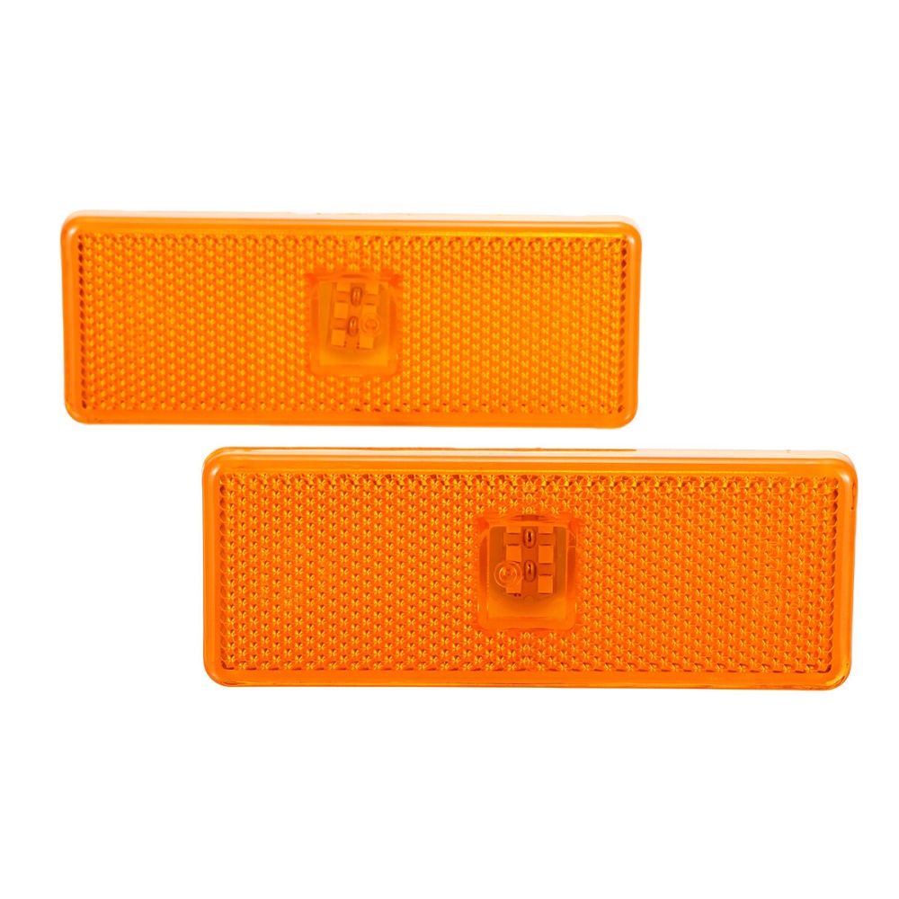 2pcs 24V LED Side Marker Amber Lights Turn Signal For Mercedes Actros Atego - Image 2