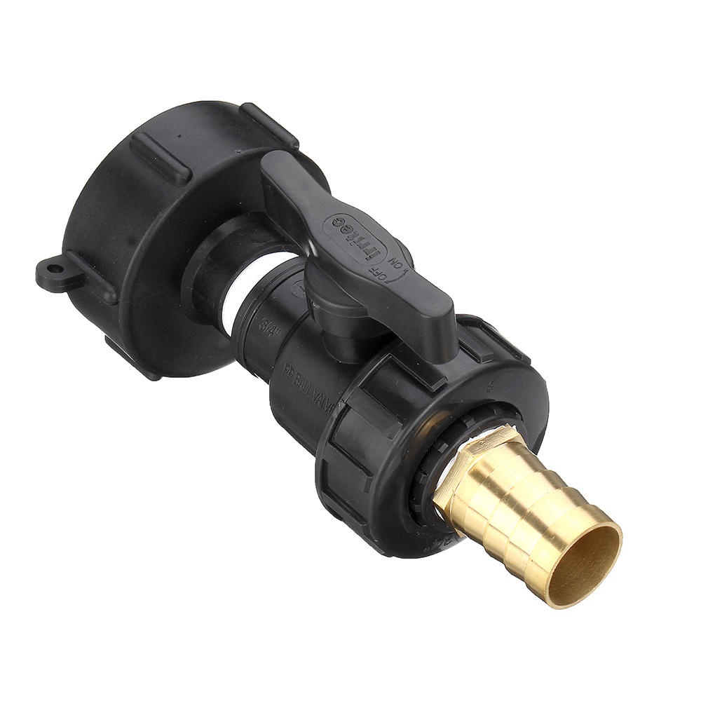 S60x6 3/4'' IBC Tank Drain Adapter Pagoda Outlet Tap Water Connector Replacement PP Ball Valve Fitting Parts for Home Garden - Image 2