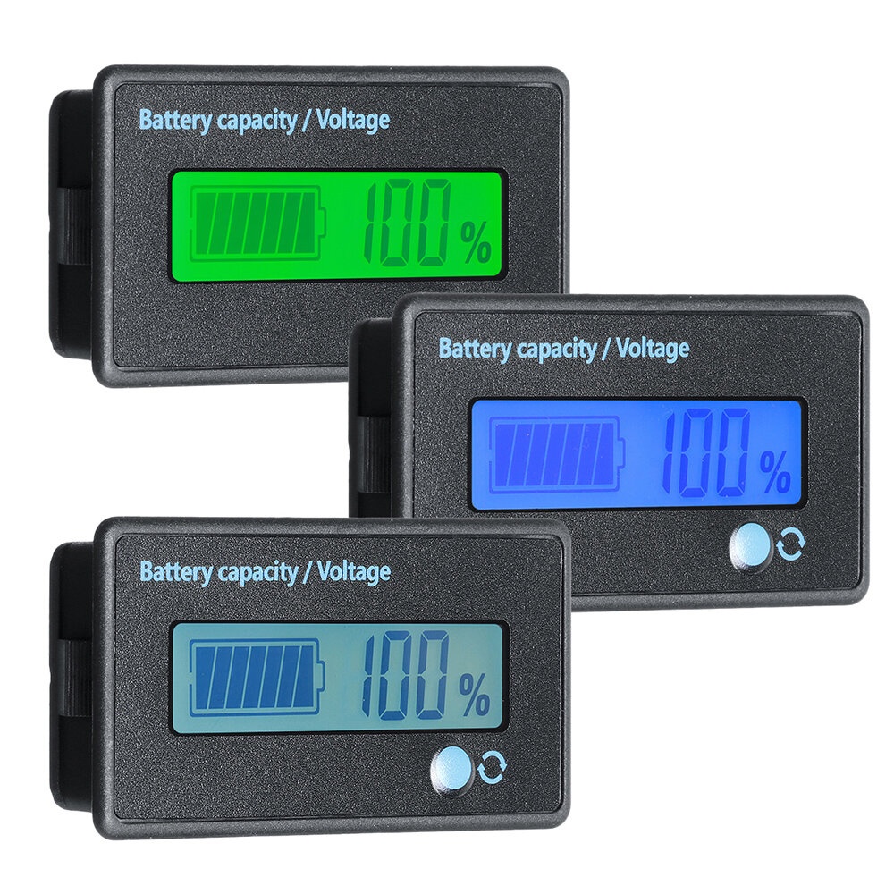 GUYU GY-6GD 12V24V48V60V72V84V Lead-acid Lithium Battery Universal Power Display Module Power Display Meter - Lithium Battery Green