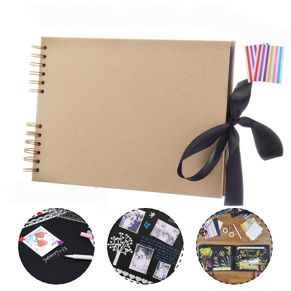 DIY Photo Album Scrapbook Memory Valentines Wedding Travel Gifts 20/30/40 Sheets - A+B Each 5Pcs - Image 2